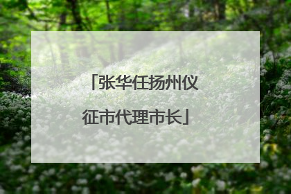 张华任扬州仪征市代理市长
